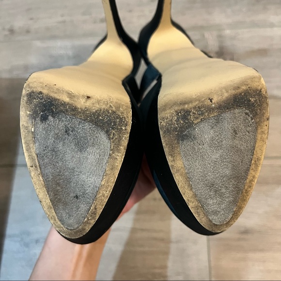 Shoemint Satin fabric Emerald Green Heels 6.5 - Picture 8 of 9